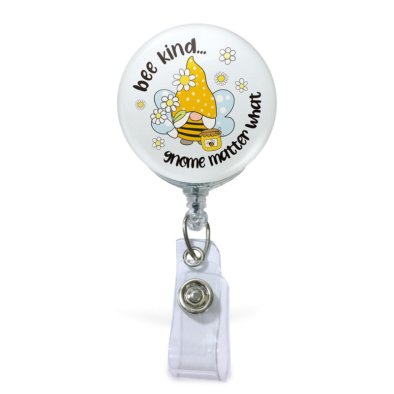 Bee Kind Gnome – Shop Badge A-Peel
