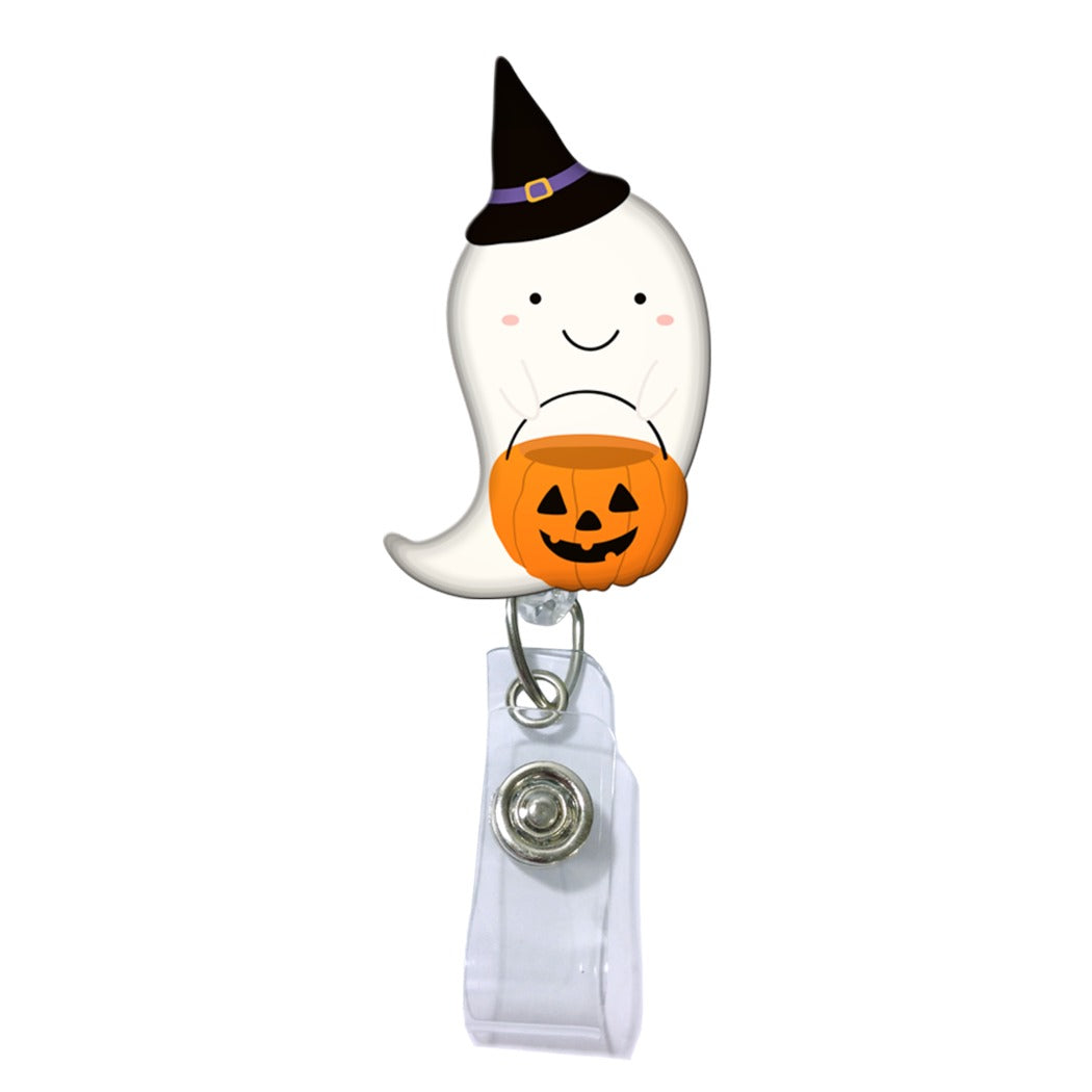 Buy Ghost Mask Badge Reel, Halloween Badge Reel, Glow in the Dark