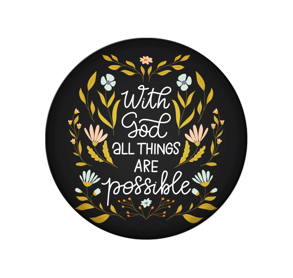 Christian, But With God, All Things Are Possible Badge Reel, ID Lanyard
