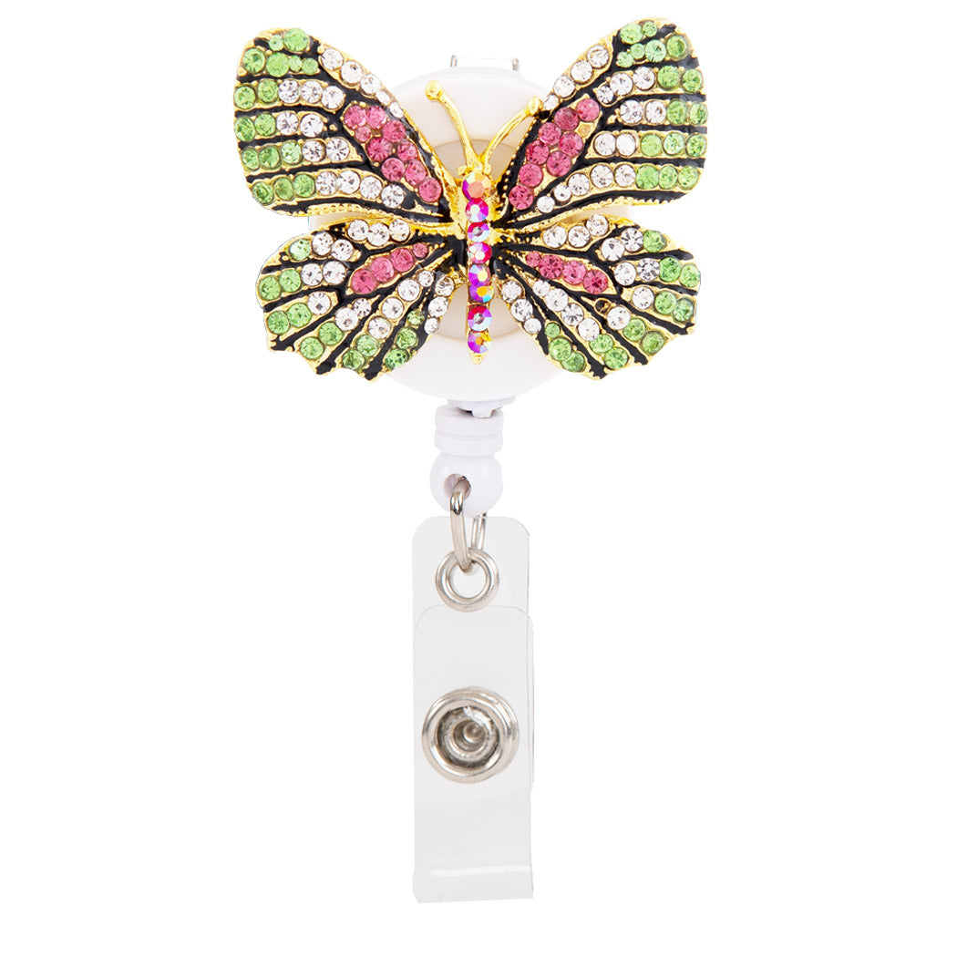 Butterfly Sparkle and Shine Rhinestone Badge Reel – Shop Badge A-Peel