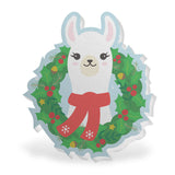Llama Wreath Acrylic