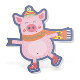 Ice Skating Piggy Acrylic