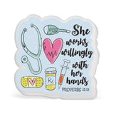 Acrylic She Works Willingly
