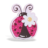 Acrylic Pink Ladybug Flower