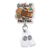 Acrylic Football and Fall Y'all