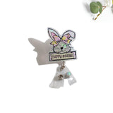 Glitterific Badge Reel Easter Bunny