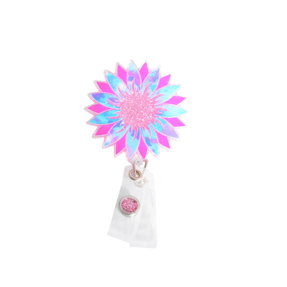 Customize this Glitter Lotus Flower Badge Reel with a number of our  available glitter colors. Next rotation of glitter colors will be Jun