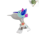 Glitterific Badge Reel Hummingbird