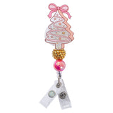 Glitterific Badge Reel Pink Tree Cake
