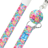 LUXE Lanyard Preppy Floral