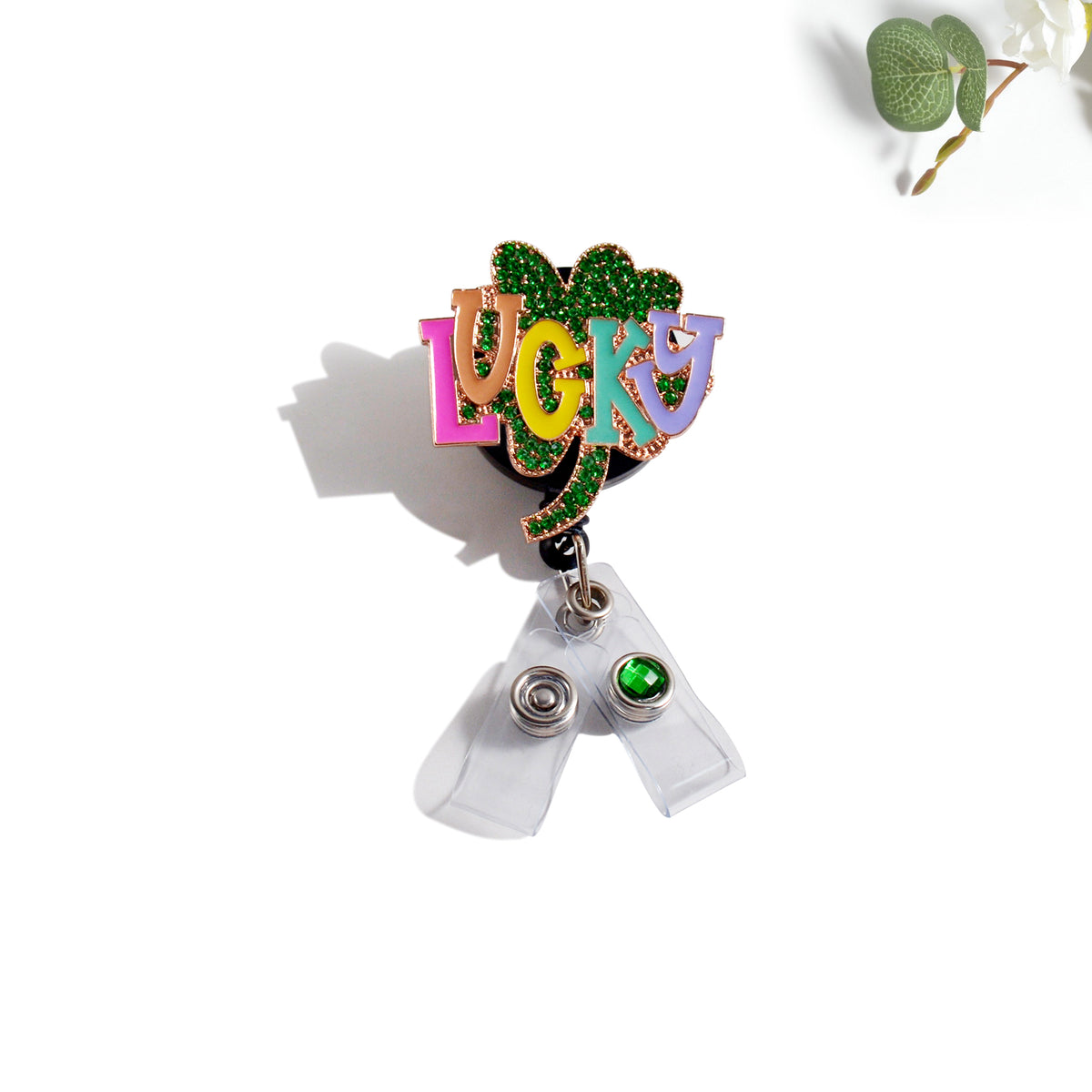 Sparkle & Shine Lucky Shamrock – Shop Badge A-Peel