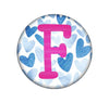 Hearts Embroidered Interchangeable Button