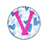 Hearts Embroidered Interchangeable Button