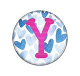 Hearts Embroidered Interchangeable Button