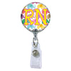 Happy Elephants Initial or Title Button Attached to a Badge Reel