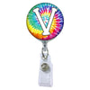 Tie-Dye Graphic Initials & Titles ATTACHED to a Badge Reel
