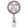 Moon Cloud Glam Initial or Title Button Attached to a Badge Reel