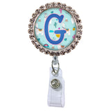 Llama Glam Initial or Title Button Attached to a Badge Reel