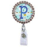 Llama Glam Initial or Title Button Attached to a Badge Reel