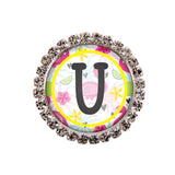 Flamingo Glam Initial or Title Interchangeable Button