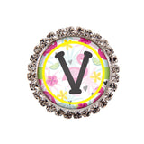 Flamingo Glam Initial or Title Interchangeable Button