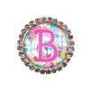 Floral Watercolor Glam Initial or Title Interchangeable Button