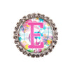 Floral Watercolor Glam Initial or Title Interchangeable Button