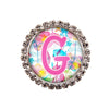 Floral Watercolor Glam Initial or Title Interchangeable Button