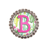 Cactus Glam Initial or Title Interchangeable Button