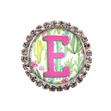 Cactus Glam Initial or Title Interchangeable Button