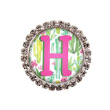 Cactus Glam Initial or Title Interchangeable Button