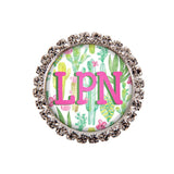Cactus Glam Initial or Title Interchangeable Button