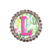 Cactus Glam Initial or Title Interchangeable Button