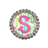 Cactus Glam Initial or Title Interchangeable Button