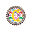 Happy Elephants Glam Initial or Title Interchangeable Button