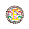 Happy Elephants Glam Initial or Title Interchangeable Button