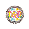 Happy Elephants Glam Initial or Title Interchangeable Button