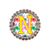 Happy Elephants Glam Initial or Title Interchangeable Button