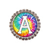 Tie-Dyed Initial or Title Interchangeable Button