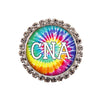 Tie-Dyed Initial or Title Interchangeable Button