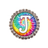 Tie-Dyed Initial or Title Interchangeable Button