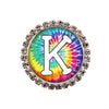 Tie-Dyed Initial or Title Interchangeable Button