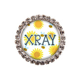 Daisy Glam Initial or Title Interchangeable Button