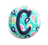 Colorful Paisley INTERCHANGEABLE EMBROIDERED button