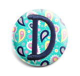 Colorful Paisley INTERCHANGEABLE EMBROIDERED button