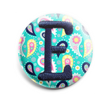 Colorful Paisley INTERCHANGEABLE EMBROIDERED button