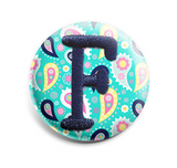 Colorful Paisley INTERCHANGEABLE EMBROIDERED button