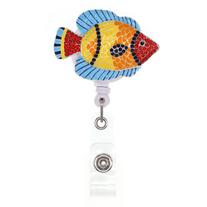 Colorful Fish Sparkle and Shine Rhinestone Badge Reel – Shop Badge A-Peel
