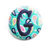 Colorful Paisley INTERCHANGEABLE EMBROIDERED button