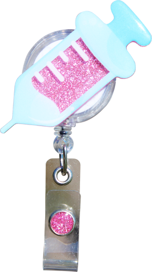  Roseinside Personalized Name Glitter Badge Reel for